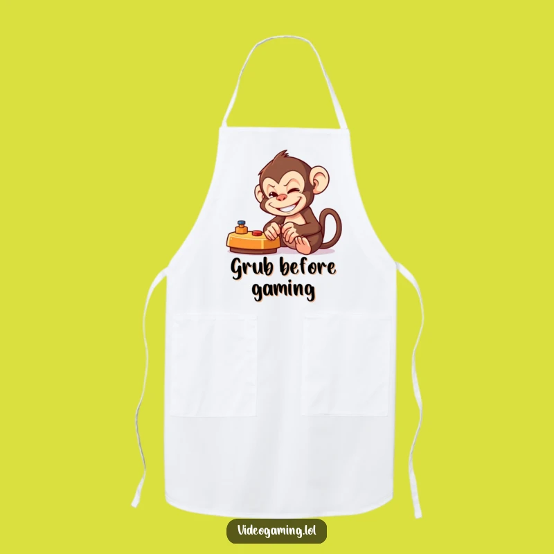Funny Chef Monkey Apron: Mischievous Monkey Cooking Up Fun & Games!