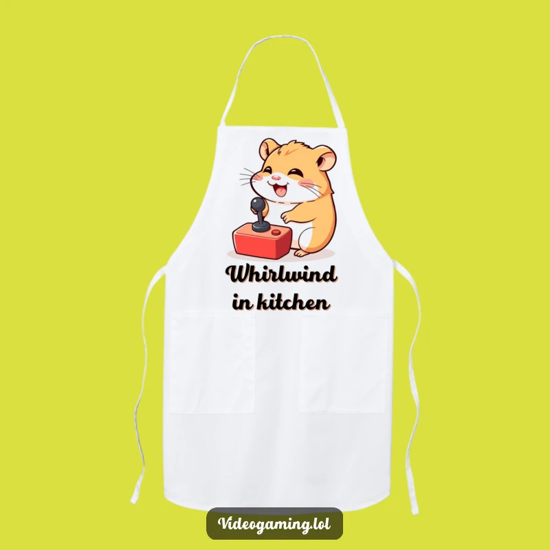Funny Hamster Gamer Apron - Chef Hamster Giggles, Whimsical Funny Gift
