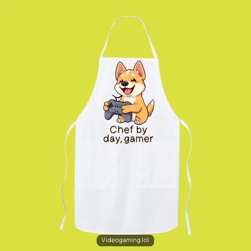Funny Playful Dog Apron - Kitchen Gamer Gift
