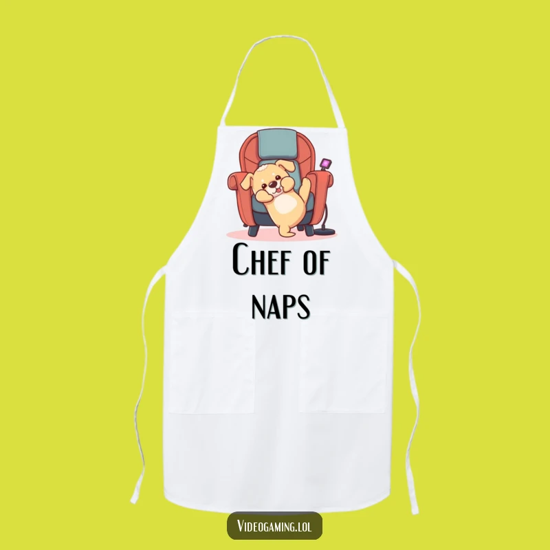 Funny Puppy Gaming Apron - Hilarious Kitchen Gift for Dog Lovers