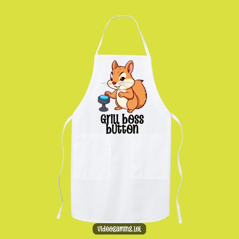 Funny Gamer Squirrel Apron: Kitchen Combat Ready, Hilarious Gaming Gift