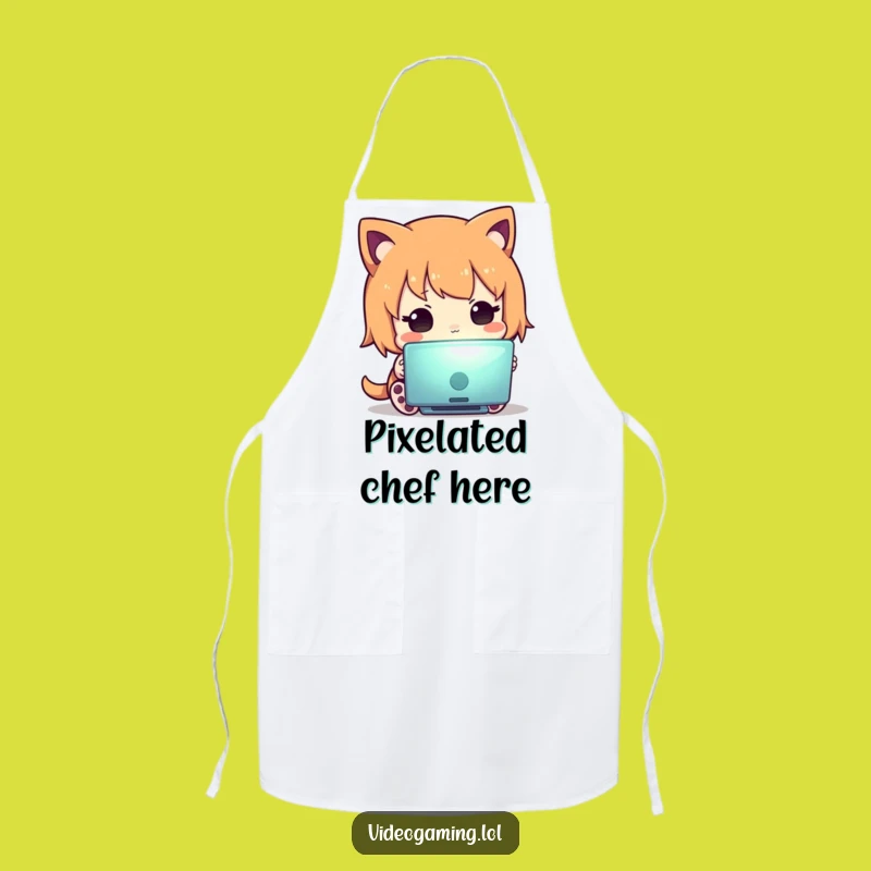 Funny Curious Character Apron: Screen Time Chef, Hilarious Kitchen Gift!