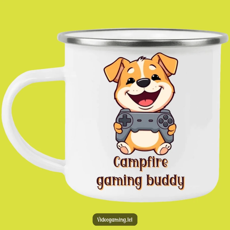 Funny Dog Camping Mug: Gamer Fuel On-the-Go, Outdoor Funny Gift