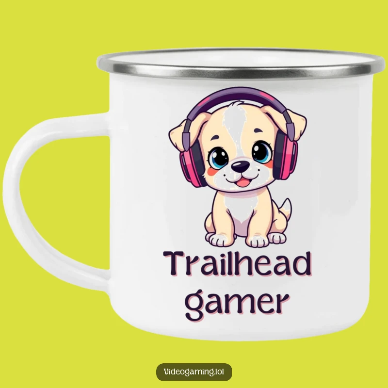 Funny Gaming Puppy Camping Mug: Gamer Fuel Cup, Best Funny Gift!