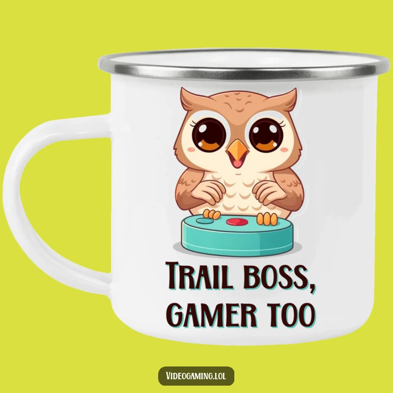 Funny Joyful Owl Camping Mug - Outdoor Gamer Gift