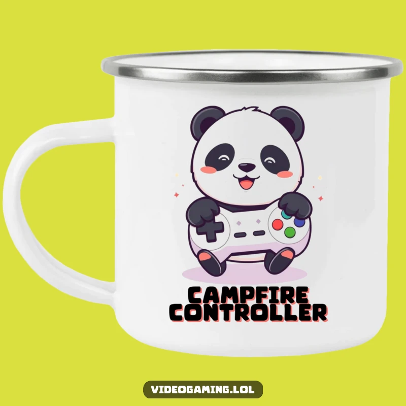 Funny Panda Gamer Camping Mug - Adventure & Playful Gift