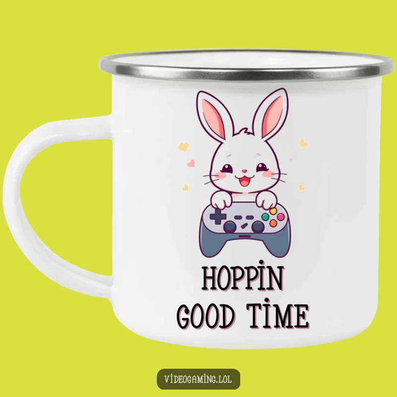 Funny Rabbit Gamer Camping Mug - Fast Sips on the Go