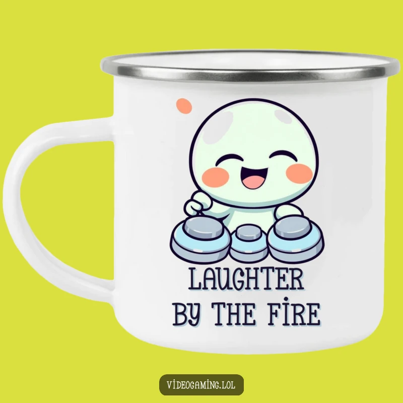 Funny Laughing Gamer Camping Mug - Outdoor Giggling Cup