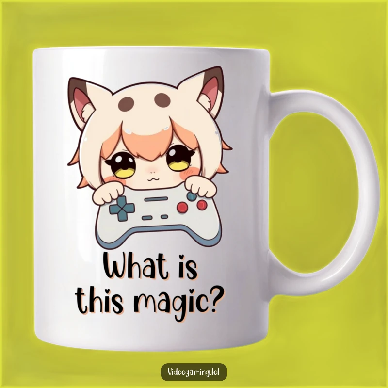 Funny Gamer Mug - Curious Character with Controller, Perfect Gift for Gamers