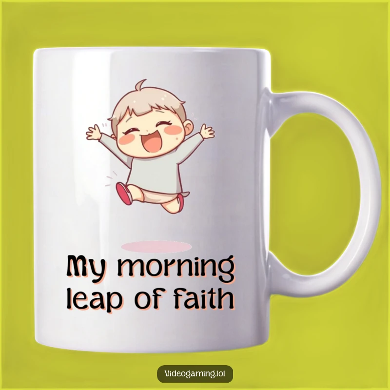 Funny Giggling Jumper Mug - Perfect Hilarious Gift for Clumsy Jump Enthusiasts