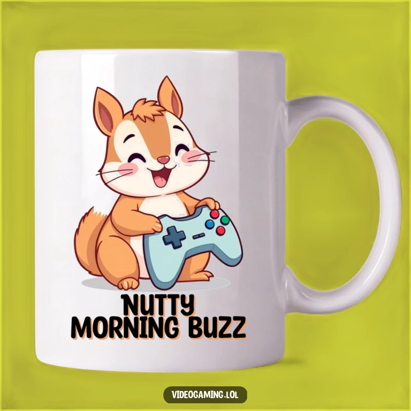 Funny Squirrel Gamer Mug: Hilarious Rodent Controller Champ Gift for Gamers
