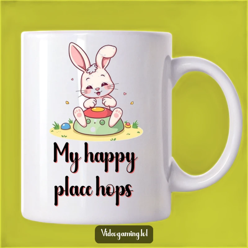 Funny Bouncing Bunny Gamer Mug - Perfect Colorful Game Gift for Enthusiasts