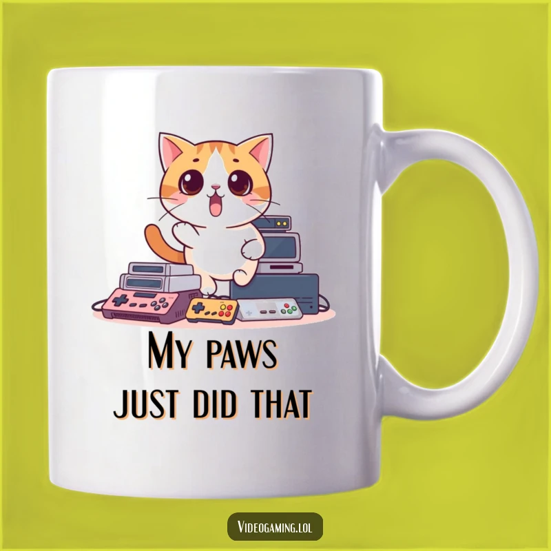 Funny Surprised Cat Gamer Mug: A Hilarious Gift for Console Chaos Lovers