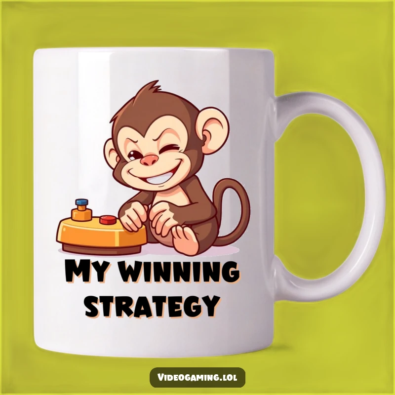 Funny Monkey Gamer Mug: A Mischievous Monkey Plays Games, Perfect Funny Gift!