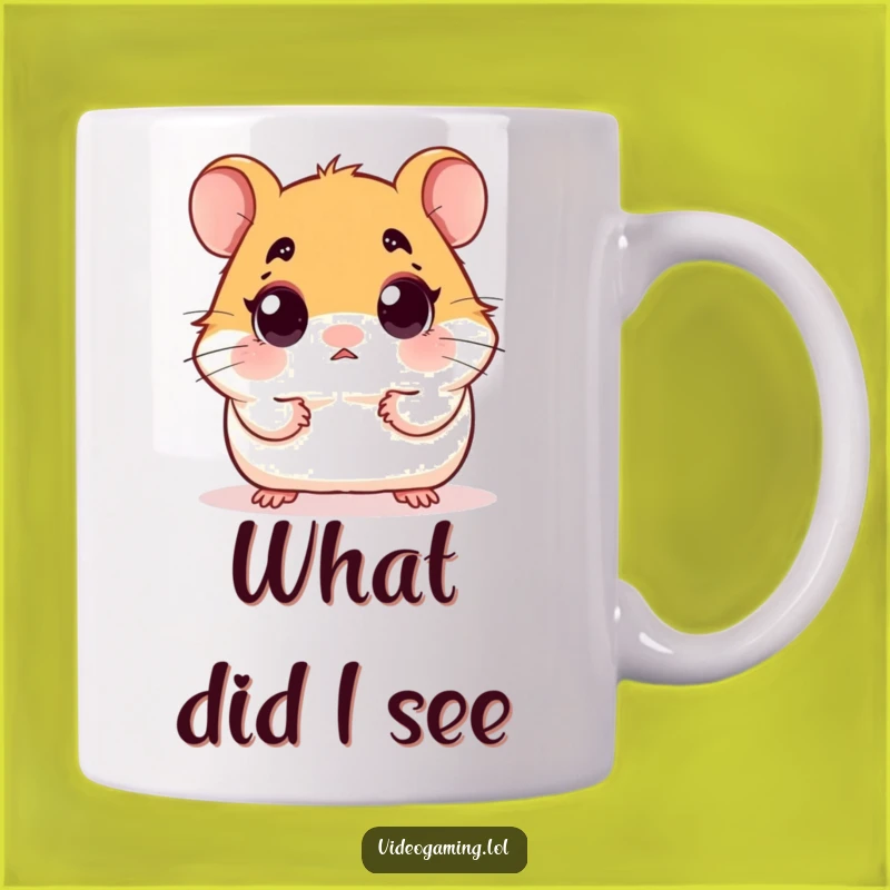 Funny Surprised Hamster Mug - Wide-Eyed Shocked Gift for Tech Lovers