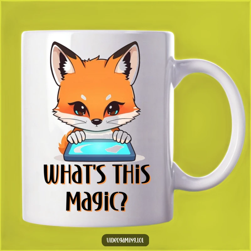Funny Curious Fox Mug: Intense Fox Staring at Screen, Perfect Funny Gift!