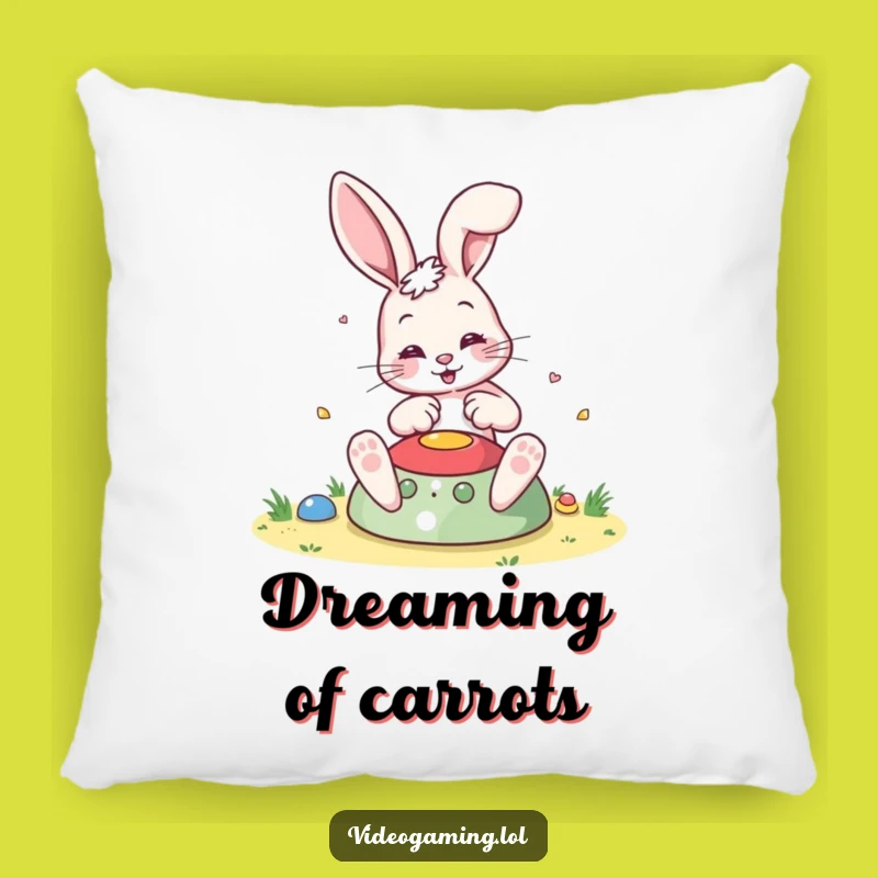 Comfy Funny Bouncing Bunny Pillow - Soft Colorful Game Accent Gift