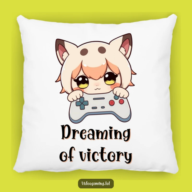 Funny Gamer Pillow - Cozy Accent with Curious Character Controller Design