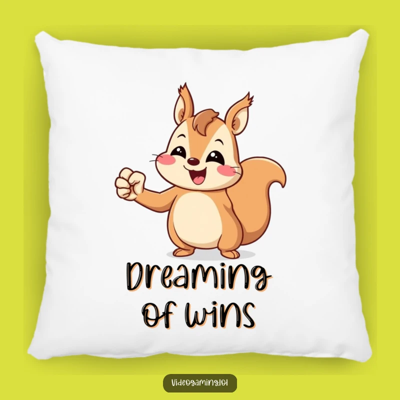 Funny Squirrel Pillow: Cozy Victory Comfort, Cheerful Funny Gift