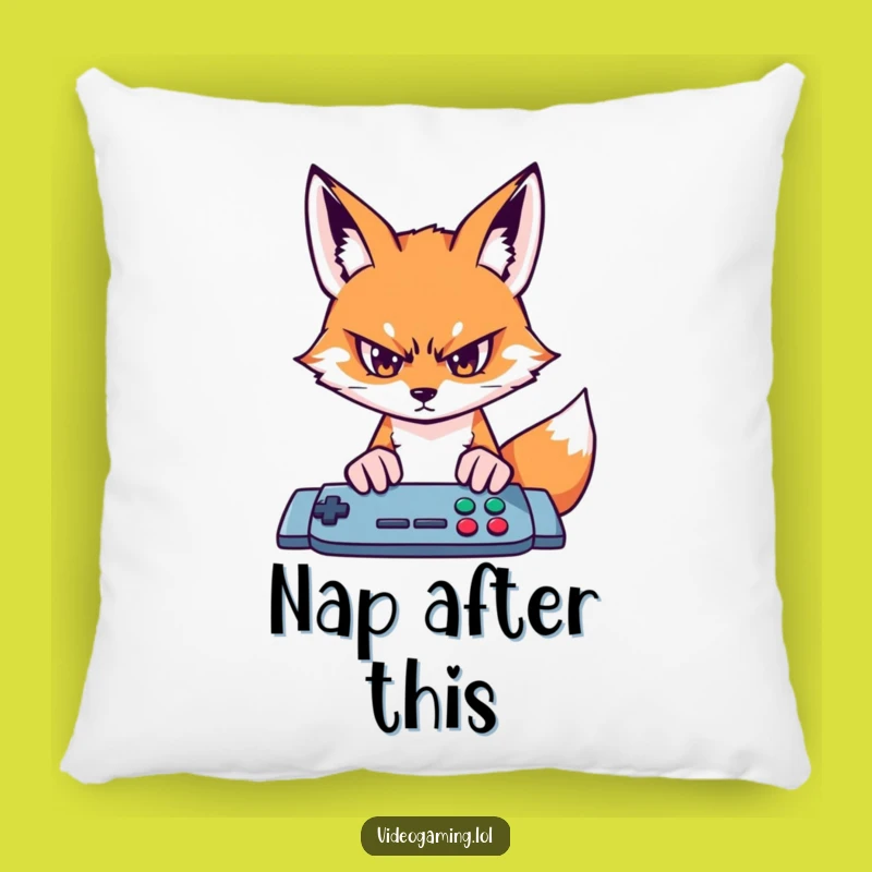 Funny Fox Gamer Pillow - Comfy Focus for Gaming Sessions