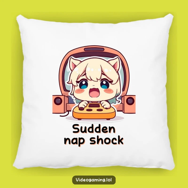 Funny Gamer Pillow: Cozy Up with Shocked Game Moments!