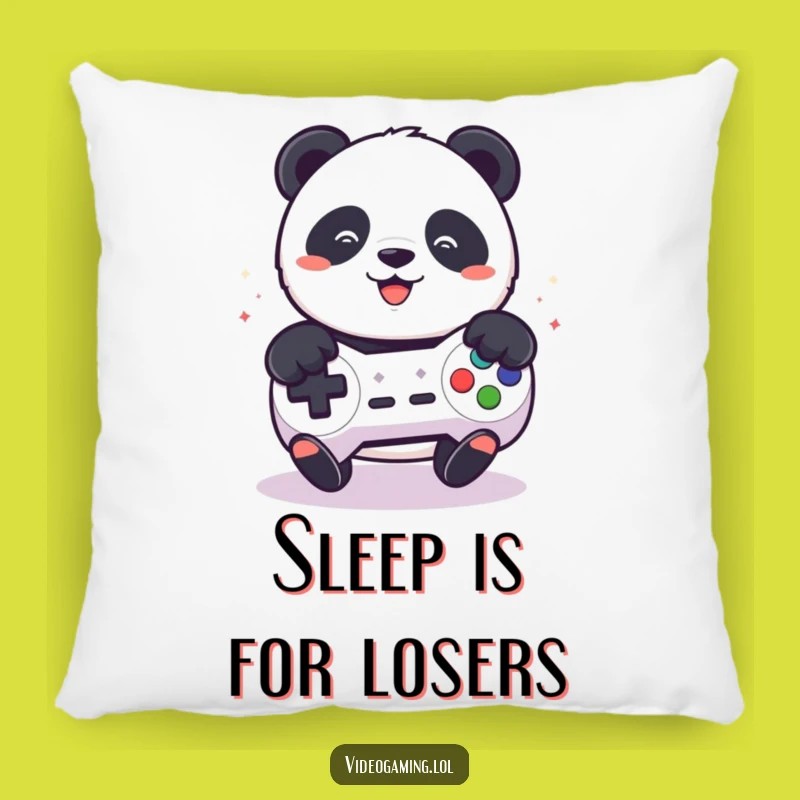 Funny Panda Gamer Pillow - Comfy & Playful Button Masher Gift