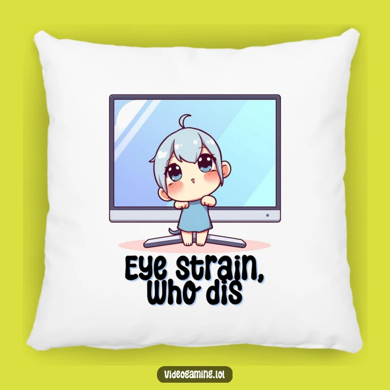 Funny Techie Pillow: Cozy Up with Monitor Fascination!