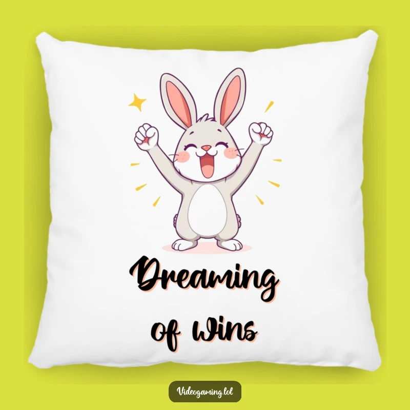 Funny Victory Bunny Pillow: Cozy Comfort for Your Champion Moments