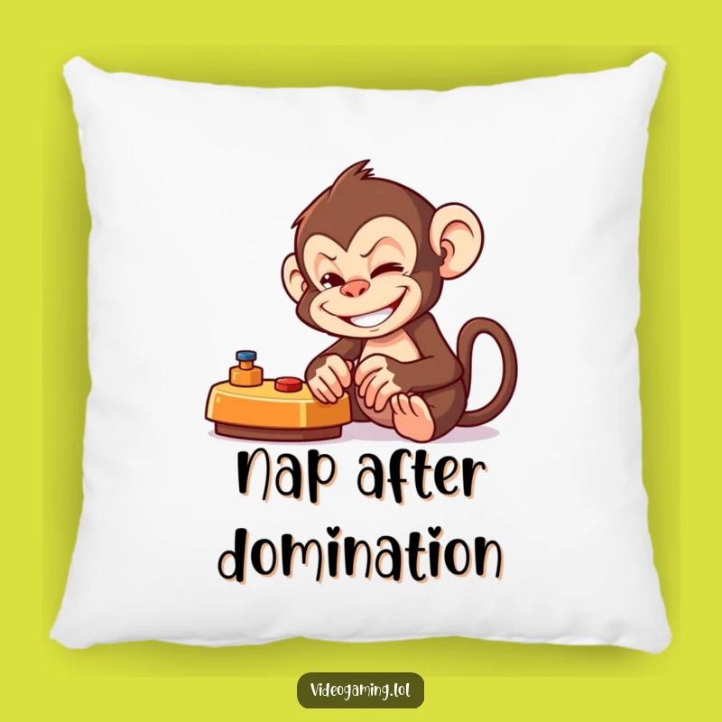 Funny Monkey Gamer Pillow: Cozy Comfort with a Mischievous Monkey Design!