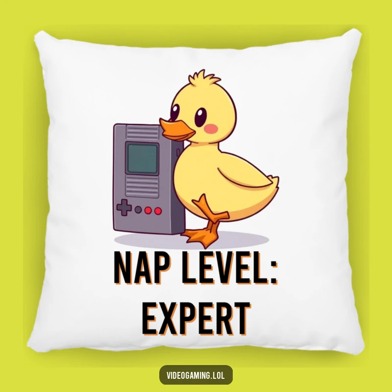 Funny Wobbly Duck Pillow: Game Cartridge Balance - Comfy Funny Gift for Cozy Gamers