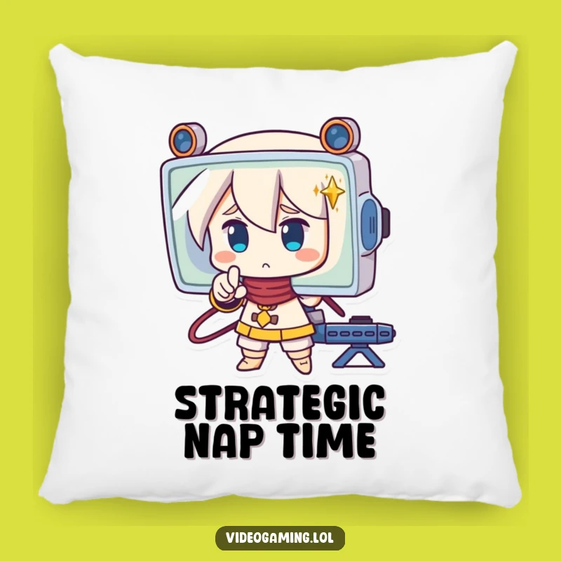 Funny Strategic Character Pillow: Focused Screen Point, Cozy Analyst Gift!