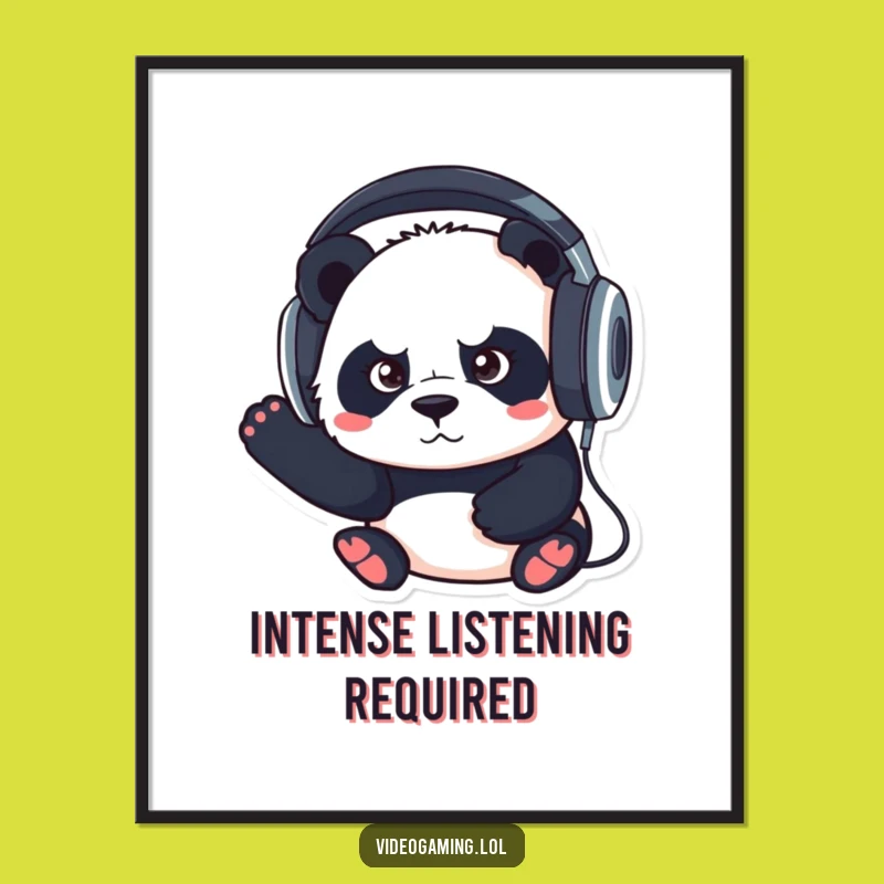 Funny Digital Art: Focused Panda, Instant Concentration for Your Walls