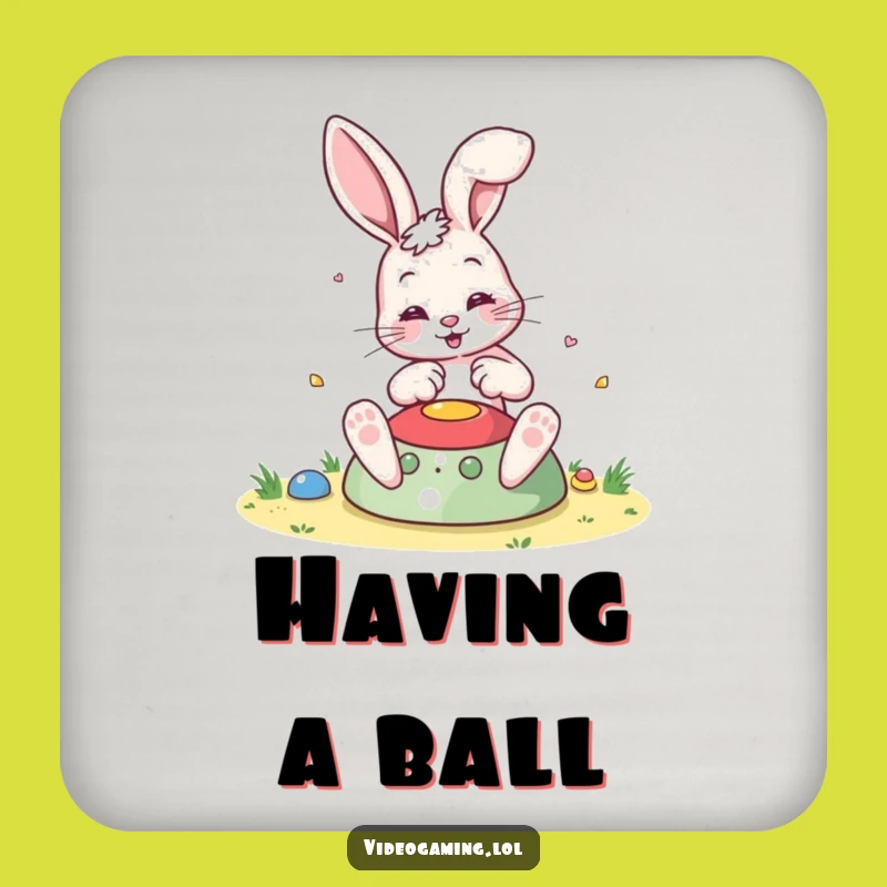 Funny Bouncing Bunny Coaster - Protects Surfaces Colorful Game Gift