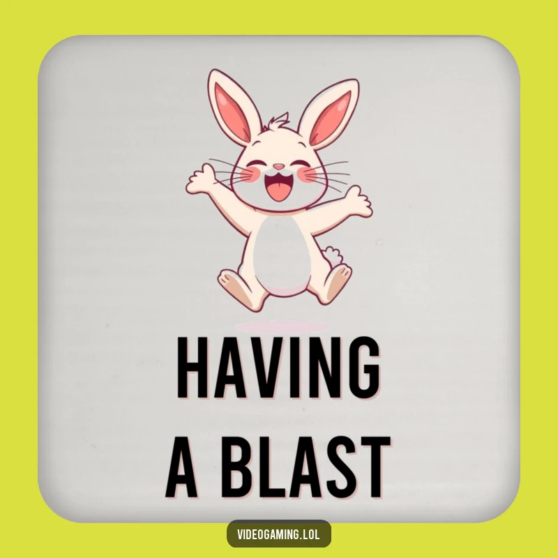 Funny Bunny Excitement Coaster - Protective Bunny Jumping, Cute Funny Gift