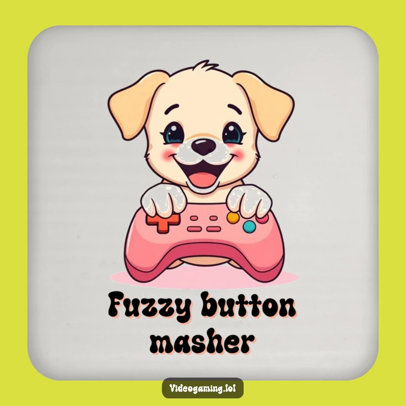 Funny Puppy Gaming Coaster: Protect Surfaces with Controller Fun