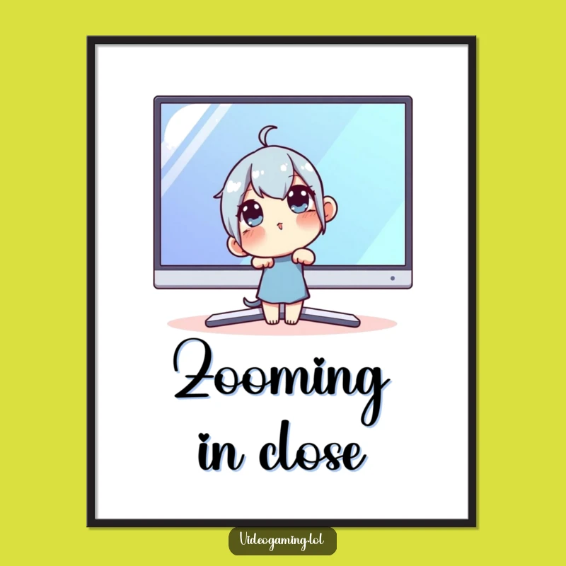 Funny Techie Poster: Curious Monitor Art for Your Space!