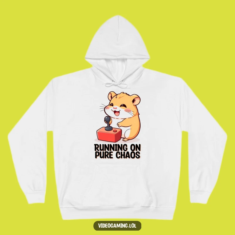 Funny Hamster Gamer Hoodie - Cozy Giggling Hamster, Warm Funny Gift for Joy