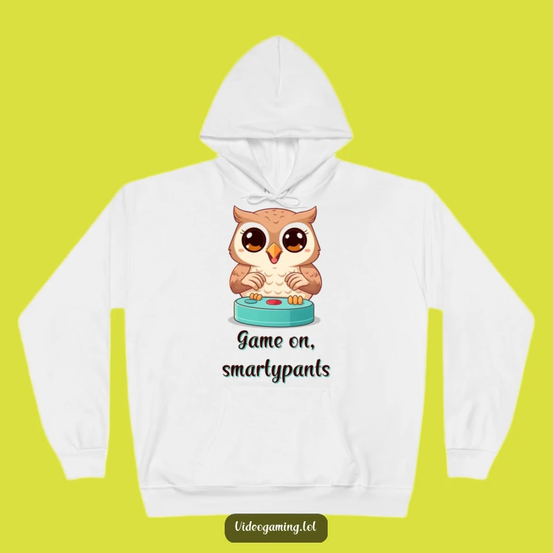 Funny Joyful Owl Hoodie - Cozy Gamer Gear and Gift