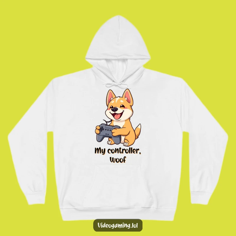 Funny Playful Dog Hoodie - Cozy Gamer Dog Gear Gift