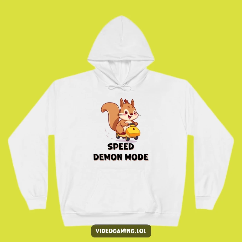 Funny Squirrel Racer Hoodie - Cozy & Energetic Gift for Speed Fans