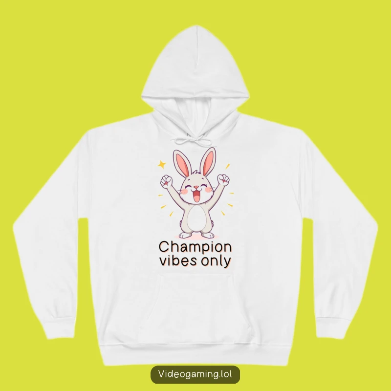 Funny Victory Bunny Hoodie: Cozy Comfort for Your Winning Moments