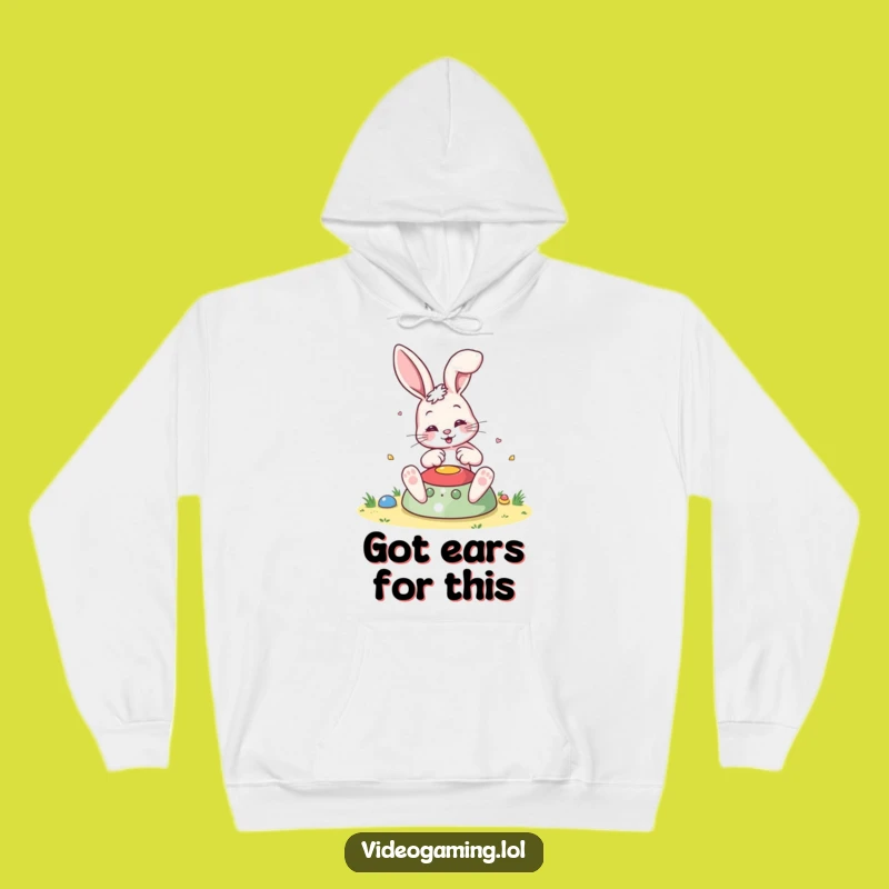 Cozy Funny Bouncing Bunny Hoodie - Warm Colorful Game Apparel Gift