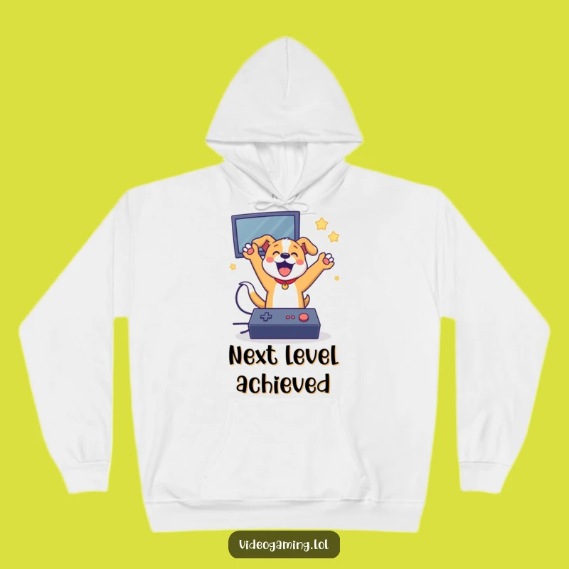 Funny Dog Gamer Hoodie - Cozy and Hilarious Victory Celebration Gear