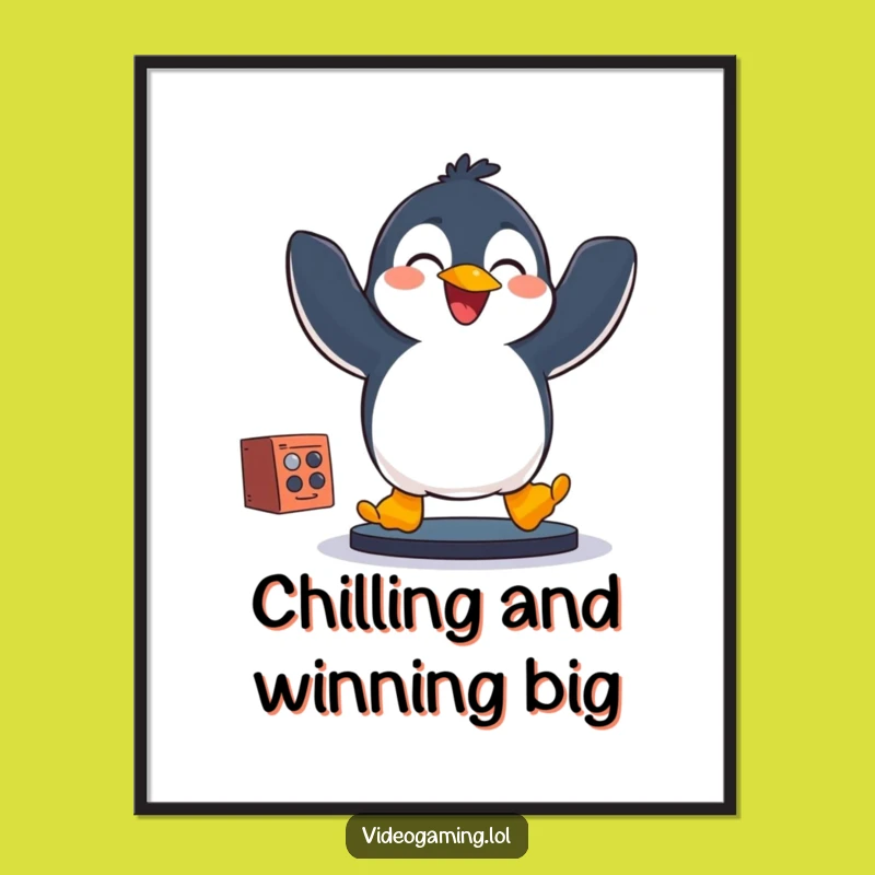 Free Printable Gaming Penguin Art - Hilarious Downloadable Decor for Any Room!