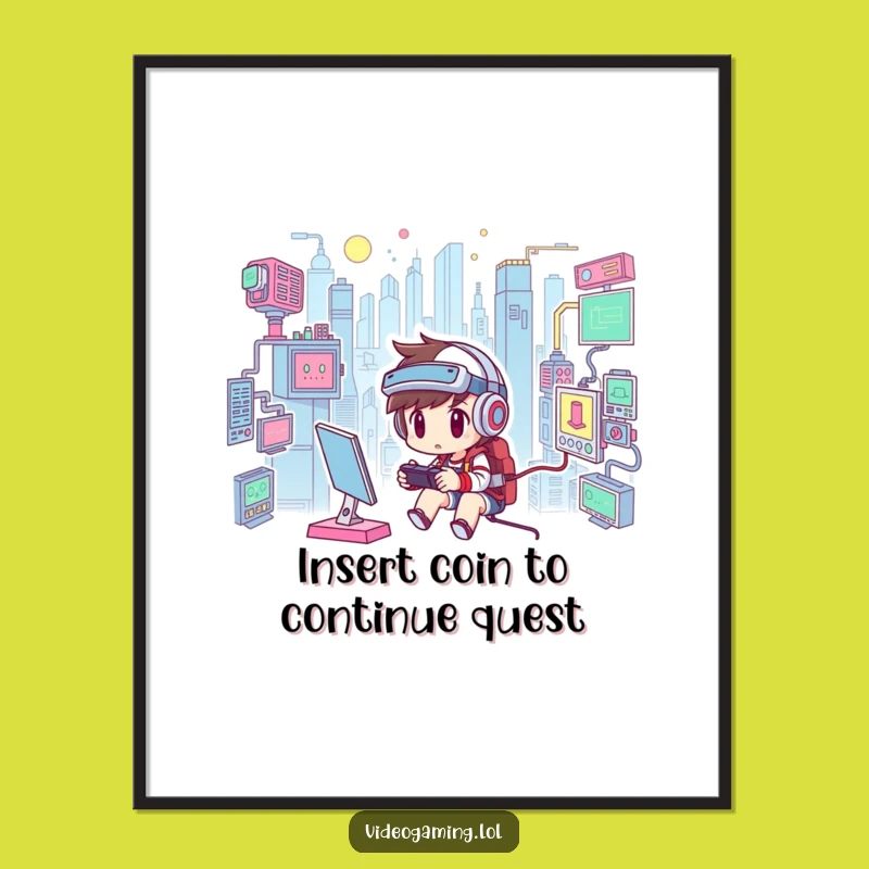 Free Printable Gamer Wall Art: Funny Downloadable Picture for Gaming Dens