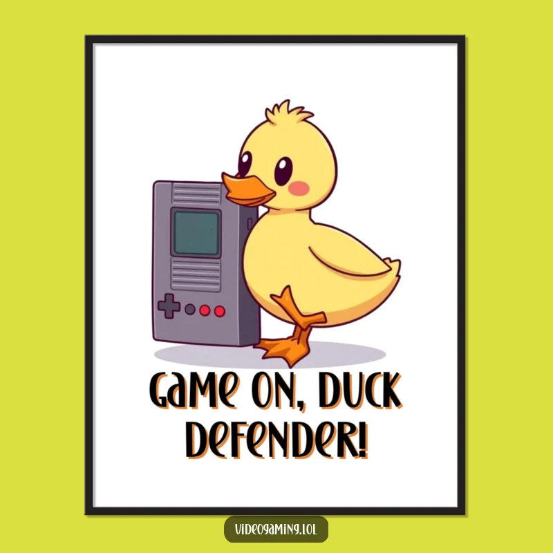 Funny Free Printable Wall Art Duck Balancing Game Cartridge Downloadable