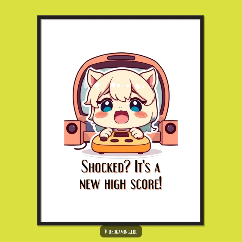 Shocked Gamer Free Printable Wall Art Downloadable Decor!