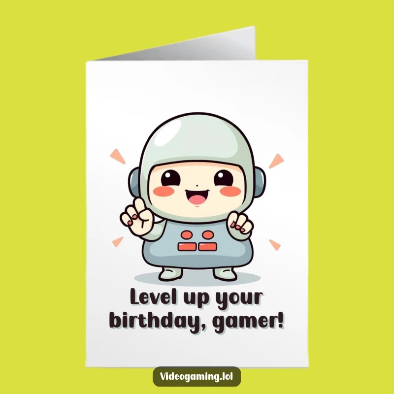 Free Printable Birthday Card: Fast Gamer Button Masher Downloadable Fun!