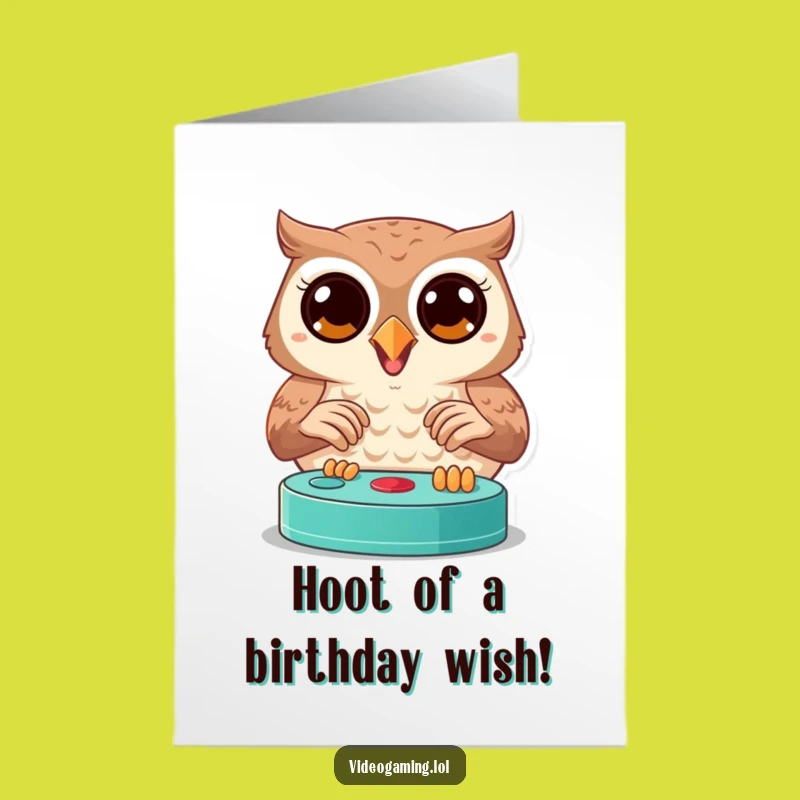 Free Printable Owl Birthday Card: Hilarious Gaming Fun for Gamers!
