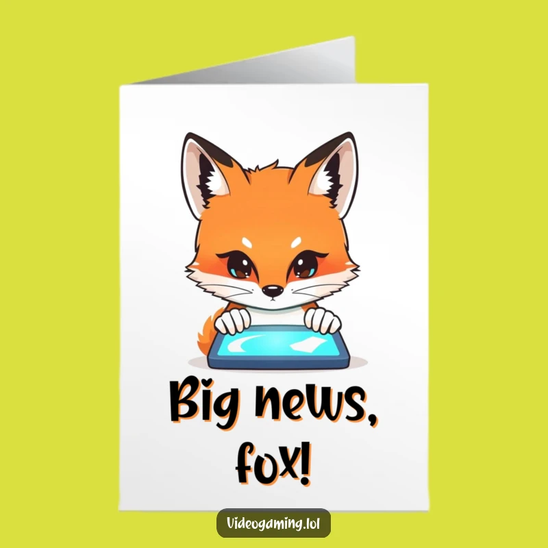 Free Printable Congrats Card: Curious Fox Digital Success Downloadable Gift